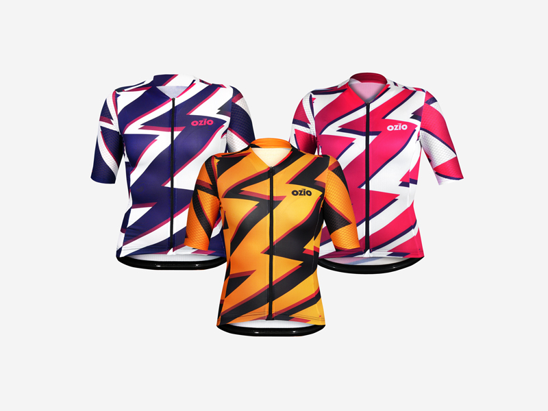 Maillots de v&eacute;lo femme color&eacute;s