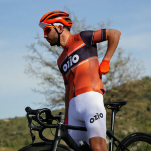 Maillot vélo manches courtes orange