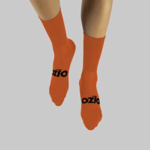 Chaussettes de vélo orange