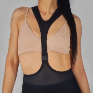 Cuissard vélo femme à poches et à bretelles détachables