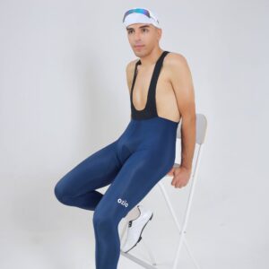 Collant vélo hiver homme bleu marine TEAM