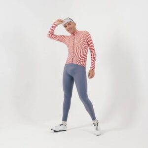 Maillot vélo hiver et collant vélo gris