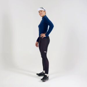 Maillot vélo hiver femme TEAM bleu marine