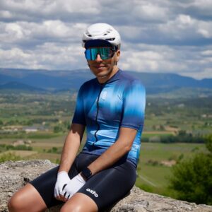 Maillot vélo été bleu SILK