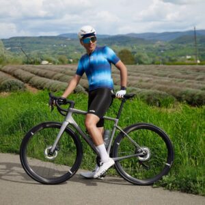 Maillot vélo été bleu SILK